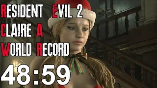 Resident Evil 2 Remake - Claire A Speedrun Former World Record - 48:59