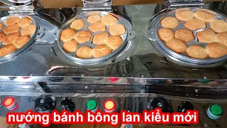 nướng bánh bông lan kiểu này nhanh lắm lấy bánh không kịp