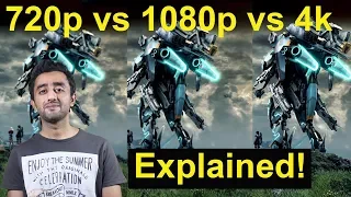 720p vs 1080p vs 4k Video Results Explained Urdu/Hindi