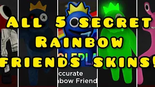 How To Get ALL 5 SECRET RAINBOW FRIENDS SKINS In “Accurate Rainbow Friends Roleplay” | Roblox