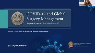 COVID-19 and Global Surgery Management Webinar