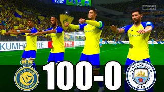 FIFA 23 | RONALDO, MESSI, MBAPPE, NEYMAR, ALL STARS | AL NASSR 100 - 0 MANCHESTER CITY