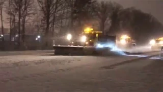 NYSDOT plowing Adirondack Northway March 2 early morning