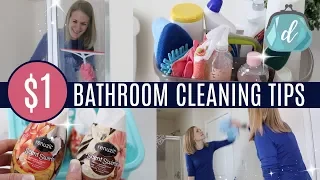 $1 CLEANING TIPS! 💙 Bathroom Deep Clean & Organize with Me (feat. Renuzit)