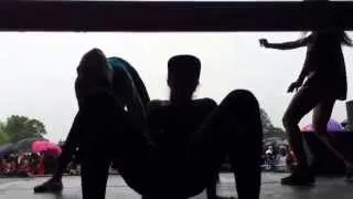 Twerk competition from backstage at Reading Carnival - May 2014