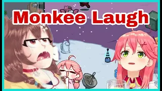 Sakura Miko Imitate Korone Legendary Laugh Over And Over | Among Us [Hololive/Eng Sub]