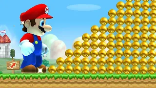 Can Giant Mario Collect 999 Golden Mushrooms in New Super Mario Bros. Wii ?