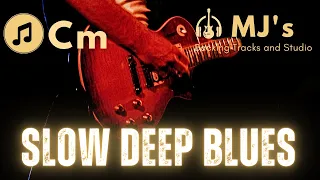 Slow Deep Blues in C minor | 70 bpm | Guitar Backing Track