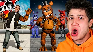 Me CONVIERTO en FREDDY de FNAF en GTA 5! 🐻🔪 (Mods)