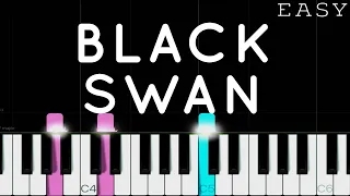 BTS (방탄소년단) - Black Swan | EASY Piano Tutorial