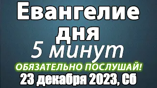 Евангелие дня с толкованием 23 декабря 2023 года Суббота Чтимые святые. Церковный календарь