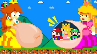 Evolution of Mario Growing Up Compilation: Peach and Daisy vs Tiny Mario and Luigi | Game Animation