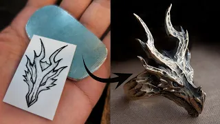 Dragon ring handmade - how to make jewellery