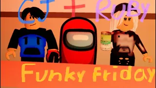 Pretending to be CJ and ruby from starlight mayhem in Roblox Funky Friday /w my bro again lol