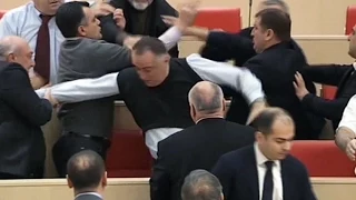 Boxing Day brawl breaks out in Georgian parliament