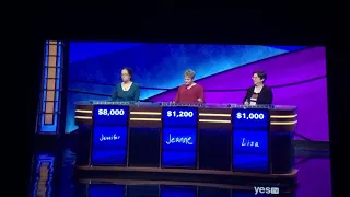 Jeopardy, Jennifer Quail Day 8 - 1st Daily Double...Bigger wager than yesterday 😂 (12/13/19)