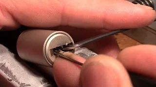 (picking 244) AGB dimple lock from 'VDE' picked and gutted (with a little surprise inside)