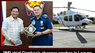 CHOPPER CRASHES IN SAN PEDRO LAGUNA | PNP CHIEF ARCHIE RAMOS GAMBOA