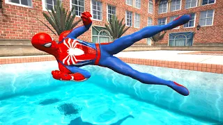 GTA 5 Water Ragdolls | SPIDERMAN Jumps/Fails ep.64 [Euphoria physics | Funny Moments]