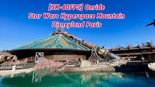 [5K - 60FPS] - Star Wars Hyperspace Mountain (Onride) 2023 - Disneyland Paris