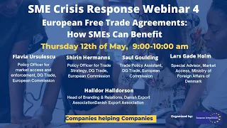 SME Crisis Response Webinar 4 – European Free Trade Agreements: How SMEs Can Benefit