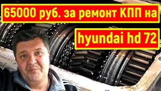 65000 руб. За Ремонт КПП на hyundai hd 72. Дорого ? Нет ?