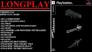 Resident Evil 3: Nemesis [USA] (PlayStation) - (Longplay | Secret Weapons Only | Hard Difficulty)