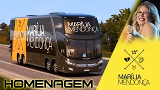 Homenagem a Marilia Mendonça nossa eterna Rainha da Sofrência!😪⚫🍺🎶🎸|Marcopolo G7 DD 1800 Ets2  #Luto