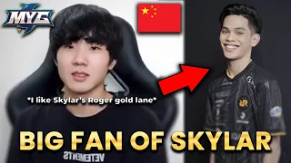MLBB CHINA: MYG pro player is a big fan of SKYLAR! (full player interview)