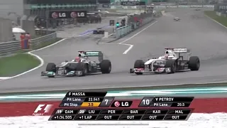 Kobayashi goes head-2-head with Michael Schumacher…