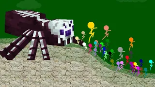 Stickman run escape Giant Bone spider Minecraft - Algodoo sTICKMAN - RunEscape marble race