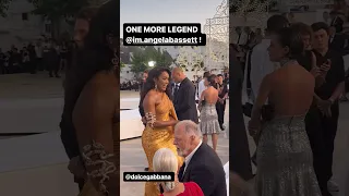 Angela Bassett at the Dolce & Gabbana fashion show in Italy. #angelabassett