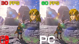30 fps vs 60 fps Zelda: Tears Of The Kingdom - 4K