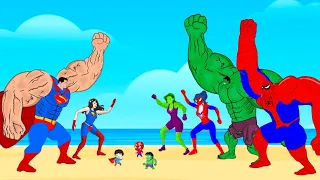 Evolution Of HULK Family, SPIDER-MAN Family Vs SUPER-MAN Family : Who Is The King Of Super Heroes ?