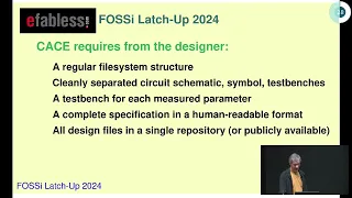 "CACE Study: Open source analog and mixed-signal design flow" - Tim Edwards (Latch_2024)