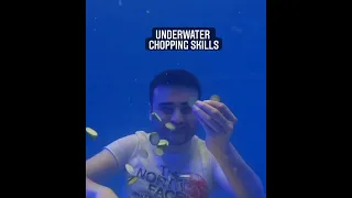 Turkish chef CZN Burak's underwater chopping goes viral #shorts