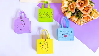 DIY Origami Paper Bag | How To Make Paper Bags With Handles | Shopping Bag Paper | Kraft Paper Bags