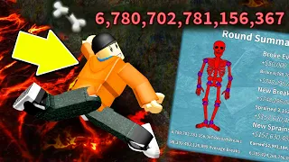 I Broke SIX QUADRILLION BONES... (my bones are powder...) | Roblox Broken Bones