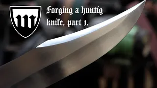 Forging a hunting knife, part 1, forging the blade voice over.