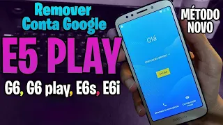 Como remover conta google MOTO E5 PLAY, E5 | G6, G6 PLAY, E6 método atualizado 2023