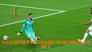 Spain vs Morocco  0-1 Khalid Boutaib Goal