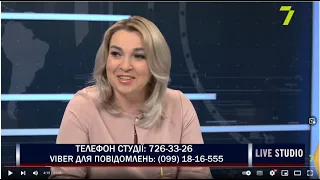 В студії ТК "7 канал" директор Овідіопольської районної філії Одеського ОЦЗ Вікторія Ільніцька