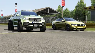 Mercedes-Benz X-Class Carlex EXY Monster X 6X6 vs BMW M4 at Monza Full Course