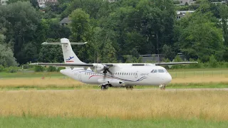 Lübeck Air ATR 72-500 (D-ALBC) takeoff at Bern Airport | AviationSven