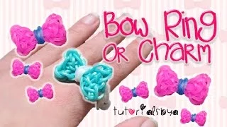 UPDATED Bow Ring / Charm Rainbow Loom Tutorial | How To