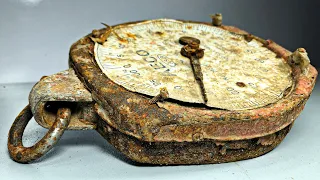 Rusty Antique Mechanical Scales Restoration Video