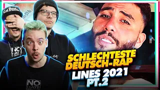 DEUTSCHE WORTKUNST! Die schlechtesten Deutschrap-Lines 2021 (2/2) | Reaktion