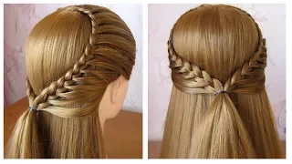 Coiffure avec tresse ♡ Coiffure pour tous les jours (pour l'ecole/college/travail) ♡ facile à faire