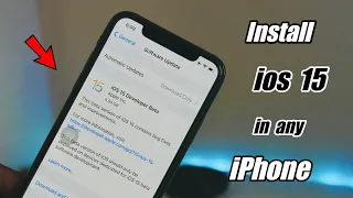 How to Install IOS 15 in any iPhone  ✔✔ '''No Computer - No Data Loss''