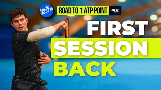 My First Tennis Session Back | Road To 1 ATP Point